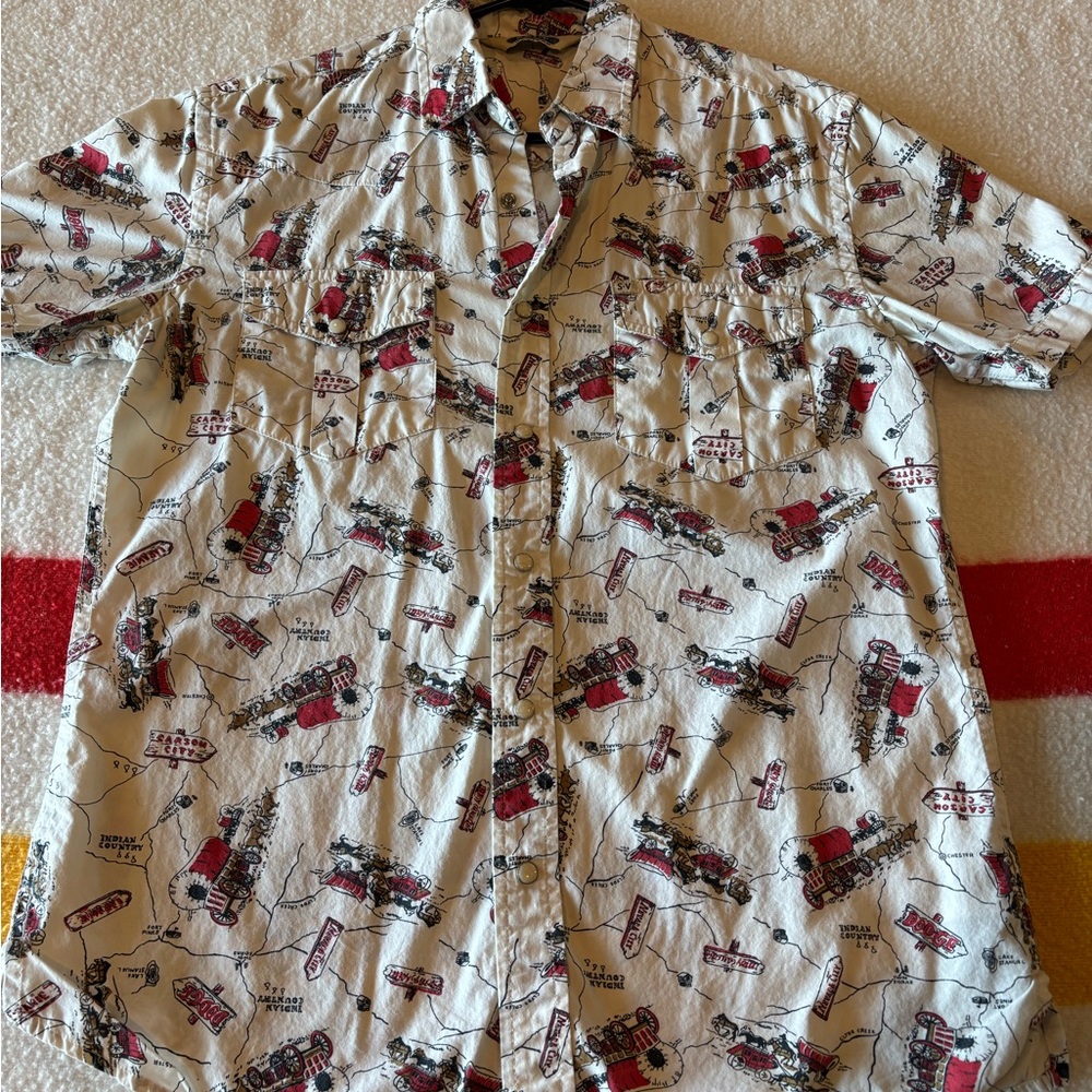 Vintage western pearl snap
